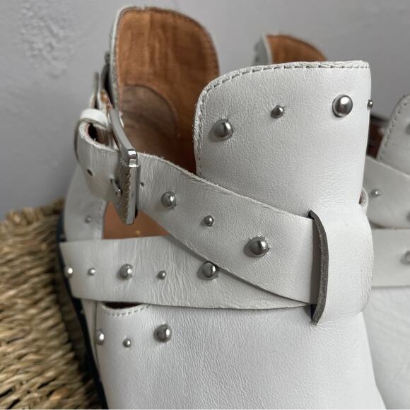 HALOGEN Booties Womens Size 7 Boho Leather Studded Ankle Boots Coastal Cowgirl - Picture 5 of 9